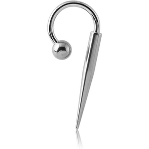 SURGICAL STEEL CIRCULAR BARBELL WITH BALL AND LONG SPIKE