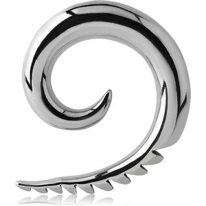 SURGICAL STEEL EAR SPIRAL - FEATHERED