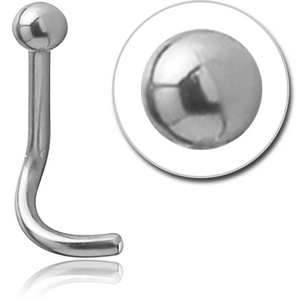 SURGICAL STEEL LEFT CURVED BALL NOSE STUD