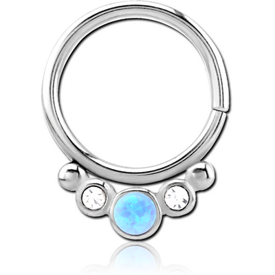 SURGICAL STEEL JEWELLED SEAMLESS RING