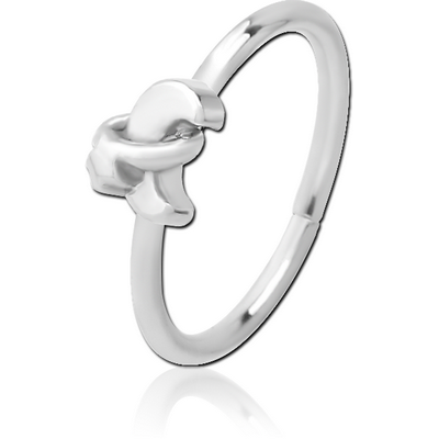 SURGICAL STEEL SEAMLESS RING - ANNULAR ECLIPSE AND STAR