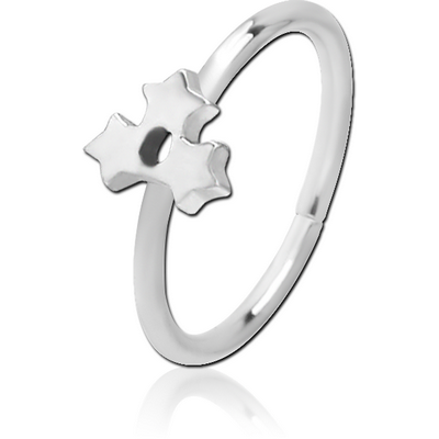 SURGICAL STEEL SEAMLESS RING - TRIPLE STAR
