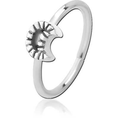 SURGICAL STEEL SEAMLESS RING - CRESCENT