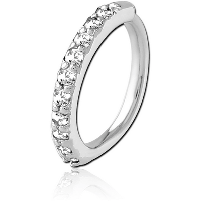 SURGICAL STEEL JEWELLED SEAMLESS RING