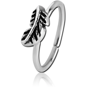 SURGICAL STEEL SEAMLESS RING - FEATHER