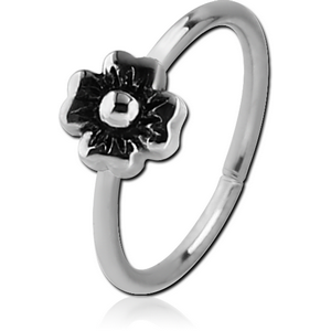 SURGICAL STEEL SEAMLESS RING - FLOWER