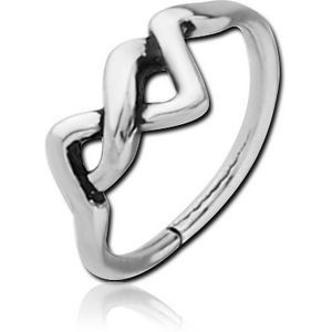 SURGICAL STEEL SEAMLESS RING - ZIG ZAG
