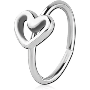 SURGICAL STEEL SEAMLESS RING - HEART