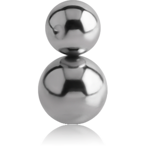 SURGICAL STEEL DOUBLE BALL FOR BALL CLOSURE RING