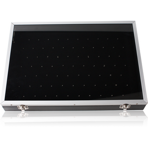 DISPLAY-GLASS COVERED CASE WITH 73 ZIG ZAG CLIPS