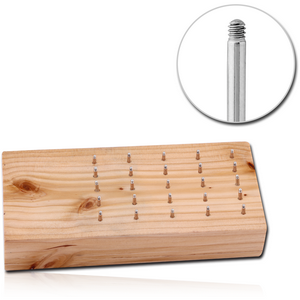 WOOD DISPLAY WITH 25 PINS FOR EXTERNAL ATTACHMENTS 135X60X25