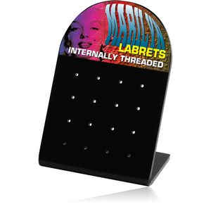 ACRYLIC DISPLAY FOR 16 INTERNAL LABRETS WITH STICKER040