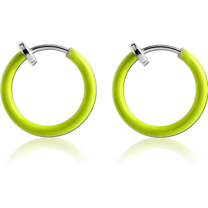 SPRING HOOP ENAMEL EARRINGS