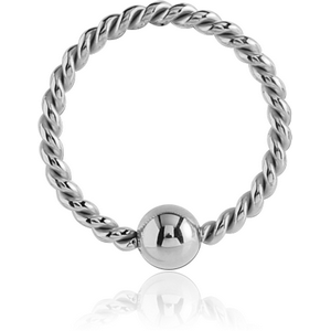 SURGICAL STEEL FIXED BEAD RING