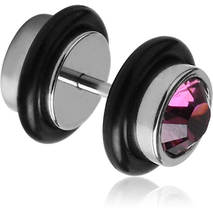 SURGICAL STEEL JEWELLED FAKE PLUG