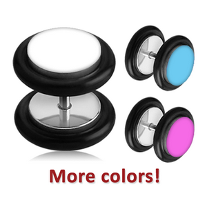SURGICAL STEEL ENAMEL FAKE PLUG