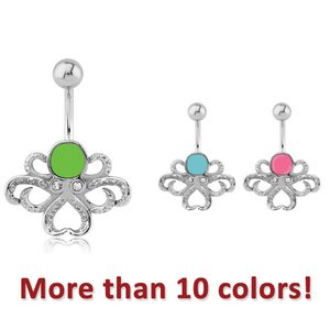 SURGICAL STEEL ENAMEL JEWELLED BANANA