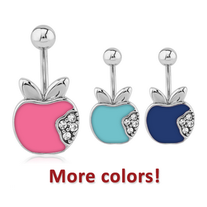 SURGICAL STEEL ENAMEL JEWELLED BANANA