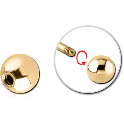 GOLD PVD 18K COATED SURGICAL STEEL MICRO BALL