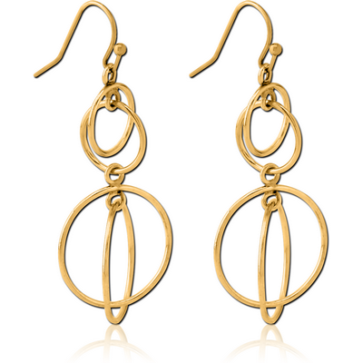 GOLD PVD COATED BRASS EARRINGS PAIR