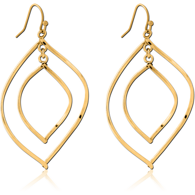 GOLD PVD COATED BRASS EARRINGS PAIR