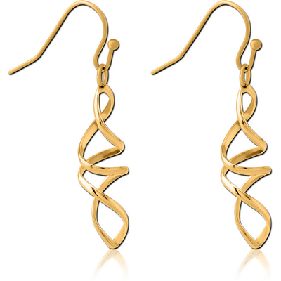 GOLD PVD COATED BRASS EARRINGS PAIR