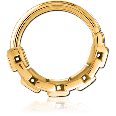 GOLD PVD COATED SURGICAL STEEL SEAMLESS RING