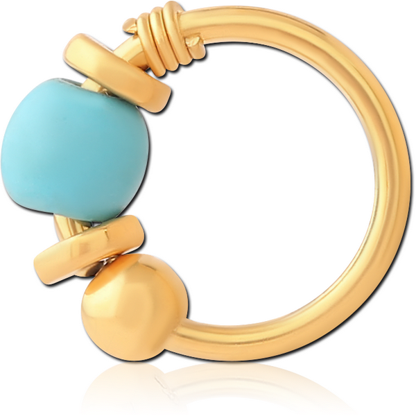 GOLD PVD COATED SURGICAL STEEL SEAMLESS RING