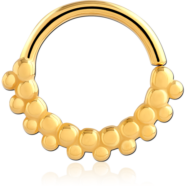 GOLD PVD COATED SURGICAL STEEL SEAMLESS RING