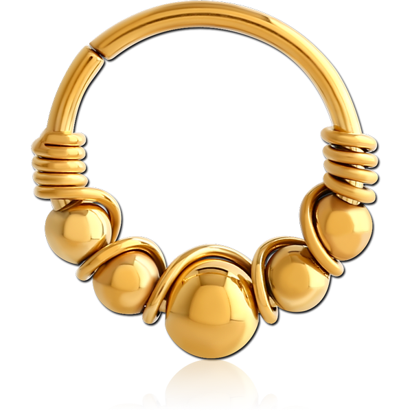 GOLD PVD COATED SURGICAL STEEL SEAMLESS RING