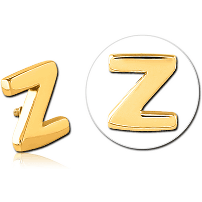 GOLD PVD COATED SURGICAL STEEL ATTACHMENT FOR 1.6MM INTERNALLY THREADED PINS - Z