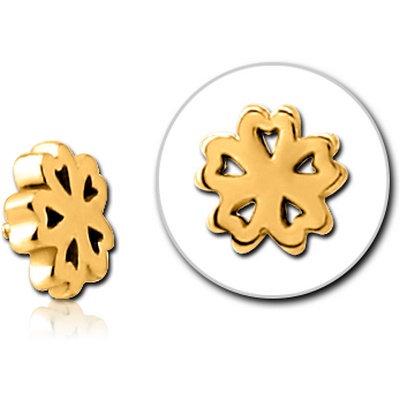 GOLD PVD COATED SURGICAL STEEL MICRO ATTACHMENT FOR 1.2MM INTERNALLY THREADED PINS
