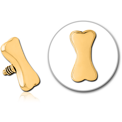 GOLD PVD COATED SURGICAL STEEL MICRO ATTACHMENT FOR 1.2MM INTERNALLY THREADED PINS - BONE