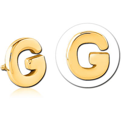 GOLD PVD COATED SURGICAL STEEL MICRO ATTACHMENT FOR 1.2MM INTERNALLY THREADED PINS - G