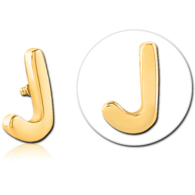 GOLD PVD COATED SURGICAL STEEL MICRO ATTACHMENT FOR 1.2MM INTERNALLY THREADED PINS - J