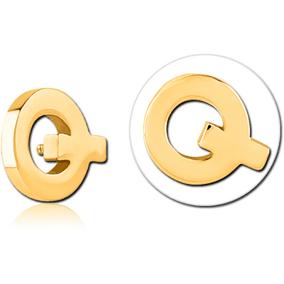 GOLD PVD COATED SURGICAL STEEL MICRO ATTACHMENT FOR 1.2MM INTERNALLY THREADED PINS - Q