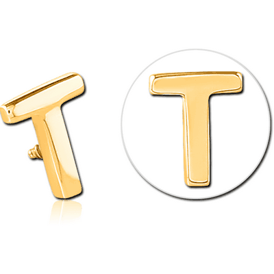 GOLD PVD COATED SURGICAL STEEL MICRO ATTACHMENT FOR 1.2MM INTERNALLY THREADED PINS - T