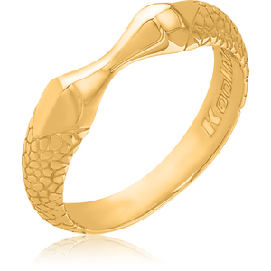 GOLD PVD COATED SURGICAL STEEL KOOL KATANA RING