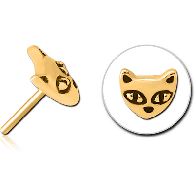 GOLD PVD COATED SURGICAL STEEL THREADLESS ATTACHMENT - CAT