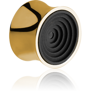GOLD PVD COATED STAINLESS STEEL SPEAKER DOUBLE FLARED PLUG