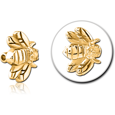 GOLD PVD COATED SURGICAL STEEL ATTACHMENT FOR BALL CLOSURE RING