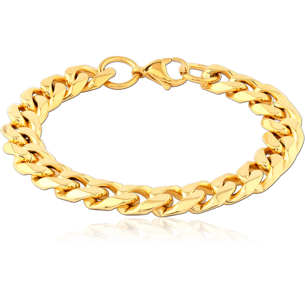 GOLD PVD COATED SURGICAL STEEL BRACELET