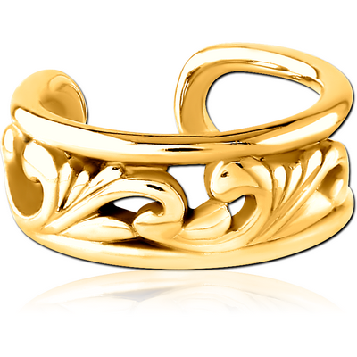 GOLD PVD COATED SURGICAL STEEL EAR CUFF