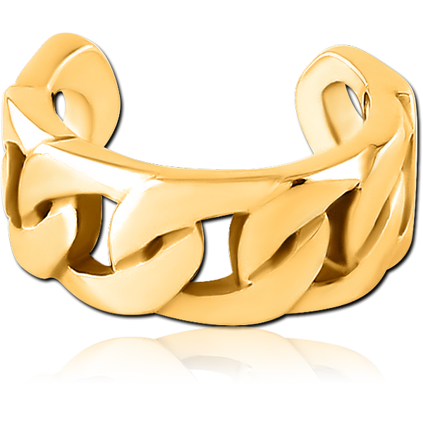 GOLD PVD COATED SURGICAL STEEL EAR CUFF