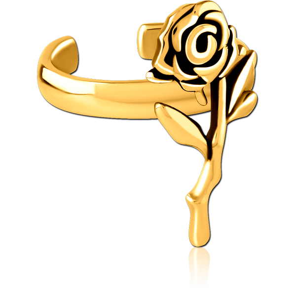GOLD PVD COATED SURGICAL STEEL EAR CUFF