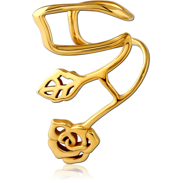 GOLD PVD COATED SURGICAL STEEL EAR CUFF