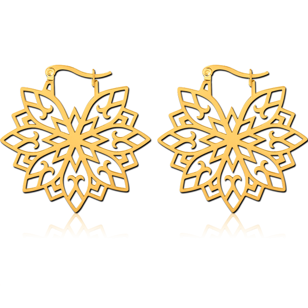 GOLD PVD COATED SURGICAL STEEL HOOP EARRINGS