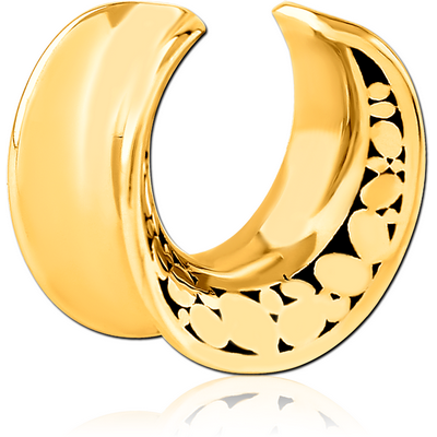GOLD PVD COATED SURGICAL STEEL HALF TUNNEL