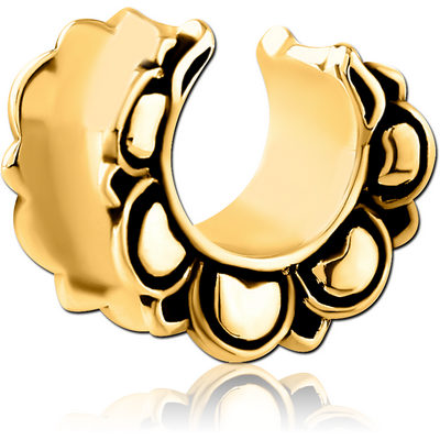 GOLD PVD COATED SURGICAL STEEL HALF TUNNEL