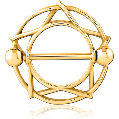 GOLD PVD COATED SURGICAL STEEL NIPPLE SHIELD